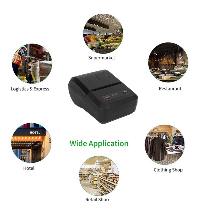 Vilka är applikationsområdena för 58 mm termiska skrivare?